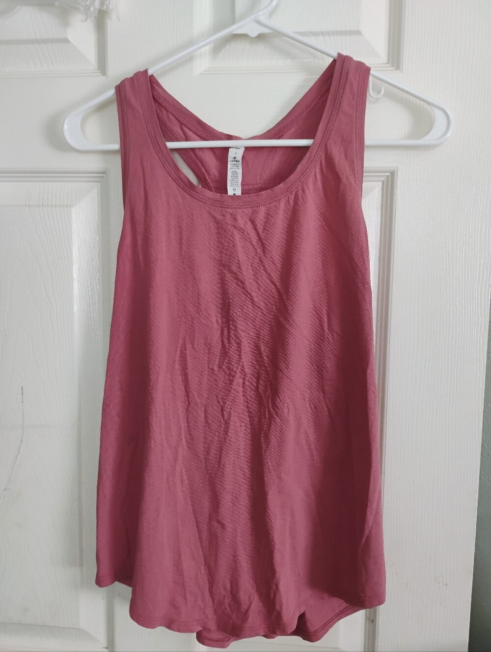 Lululemon Love Tank Pleated Pink Racerback Top Rose Size 6 Athleisure